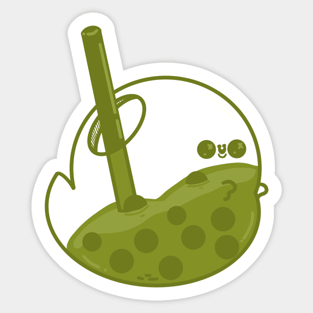 Matcha Ghostea Sticker by Fluffymafi